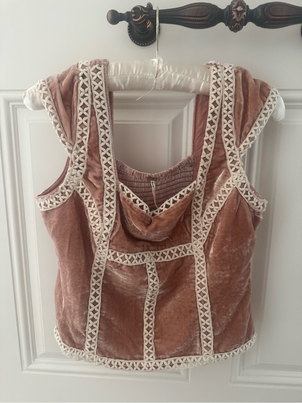 FREE PEOPLE TYLER VELVET EMBROIDERED CORSET TOP SP - Picture 2 of 6